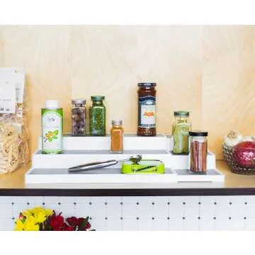 madesmart Adjustable Expandable Shelf Organizer for Kitchen