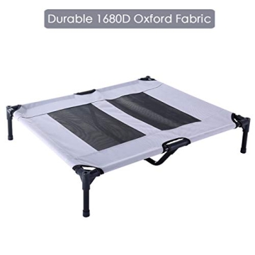 SUPERJARE Outdoor Dog Bed Elevated Cot with Canopy