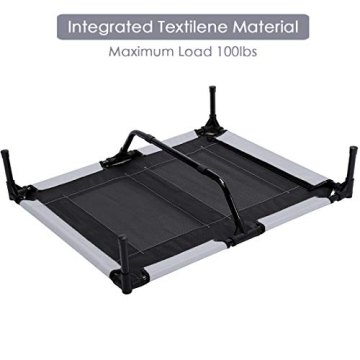 SUPERJARE Outdoor Dog Bed Elevated Cot with Canopy