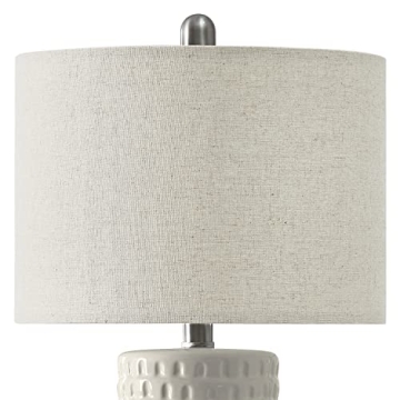 Stylish PORTRES 24.5" Ceramic Table Lamp Set of 2 for Home Decor