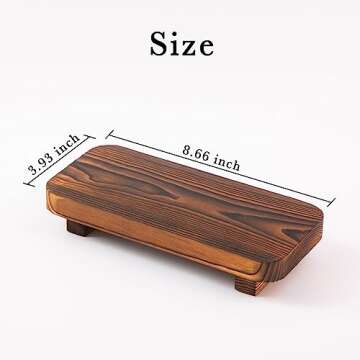 Wood Risers for Decor Display, Bathroom Counter Sink Decor, Dish Soap Tray Wood Tray for Kitchen Cou...