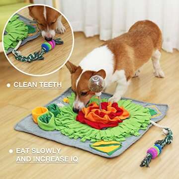 Pet Gift Snuffle Mat,Dog Nosework,Dog Interactive Toys,Dog Exercise Toys,Dog Puzzle Toys,Foraging mat for Cats Dogs Smell Training and Slow Eating,pet Gift for Indoor Outdoor Stress Relief