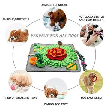 Pet Gift Snuffle Mat,Dog Nosework,Dog Interactive Toys,Dog Exercise Toys,Dog Puzzle Toys,Foraging mat for Cats Dogs Smell Training and Slow Eating,pet Gift for Indoor Outdoor Stress Relief