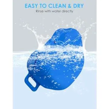 heouvo Dog Treat Pouch with Training Clicker, Upgrade Stronger Magnetic Closure to Avoid Spilling, 1.67 Cup Silicone Treat Bag Fanny Pack with Waist Belt for Pet Training Walking (Blue)