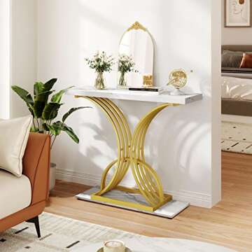 Stylish YITAHOME Gold Console Table for Modern Living