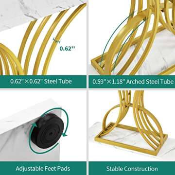 Stylish YITAHOME Gold Console Table for Modern Living