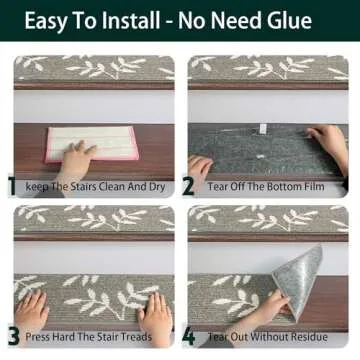 TANVILL Non-Slip Stair Treads for Indoor Wooden Steps