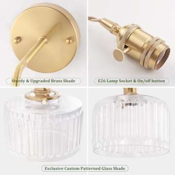 Shenmoyl Vintage Wall Sconce Elegant Indoor Lighting