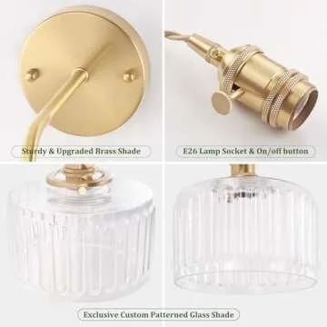 Shenmoyl Vintage Wall Sconce Elegant Indoor Lighting