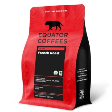 Organic Fair Trade French Roast Coffee by Equator - Rich & Sustainable