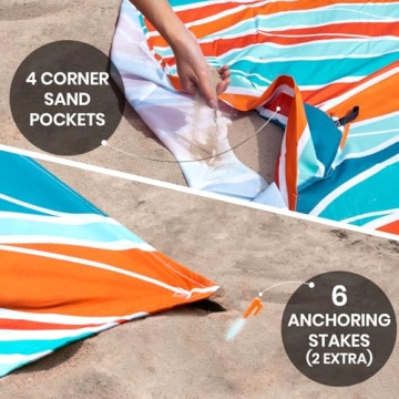 Waterproof Sandproof Beach Blanket by Everlasting Comfort