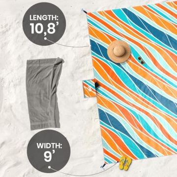 Waterproof Sandproof Beach Blanket by Everlasting Comfort