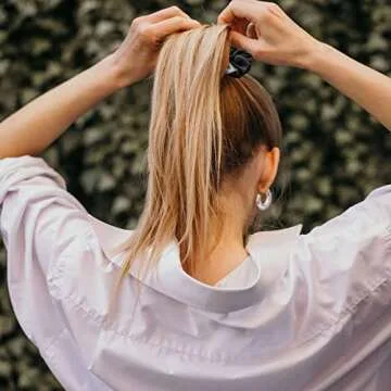 Alexandra's Secret Satin Bed Zippered Pillowcase with Scrunchies for Hair and Skin Pack of 2 Gift Set Luxury Soft and Cooling Sleep Silky Pillow Cases with Zipper (King, Black)