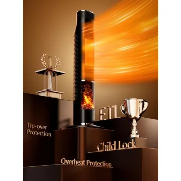 Uthfy 32IN Space Heater for Large Room,1500W Portable Electric Fireplace Heaters for Indoor Use,70° Oscillating PTC Ceramic Heater with 24 H Timer,Thermostat,Remote,Tower Heater for Office Bedroom