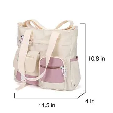 Phaoullzon Crossbody Cute Bag for Teens Kawaii Messenger Purse Nylon Shoulder Tote Bags