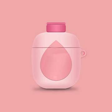 Pink Case for Silicone Airpods, Alquar Cute Cartoon 3D Funny Character Designer Airpods Case for Gir...