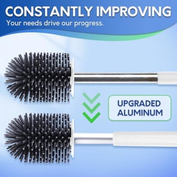 Stylish BOOMJOY Toilet Brush Set with Holder and Tweezers