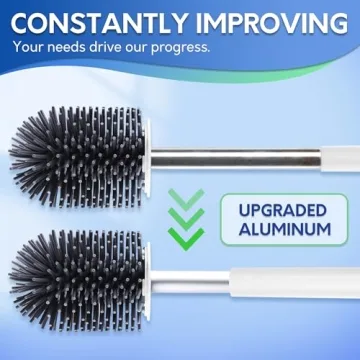 Stylish BOOMJOY Toilet Brush Set with Holder and Tweezers