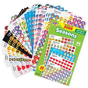 Trend Seasons superSpots/superShapes Variety Pack, Classroom Incentives, 2500 Count