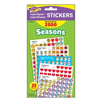 Trend Seasons superSpots/superShapes Variety Pack, Classroom Incentives, 2500 Count