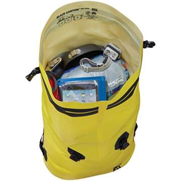 SealLine Black Canyon Waterproof Dry Pack with Waist Belt Support, Yellow, 115-Liter