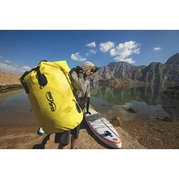 SealLine Black Canyon Waterproof Dry Pack with Waist Belt Support, Yellow, 115-Liter