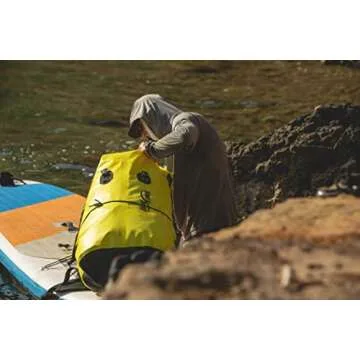 SealLine Black Canyon Waterproof Dry Pack with Waist Belt Support, Yellow, 115-Liter