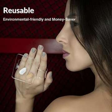 LilyLeaf Handheld Makeup Mixing Palette - Transparent Hand Tray for Mixing Foundation - Clear Acrylic Blending Plate for Makeup Lovers and Professionals with Cute Storage Bag (M)