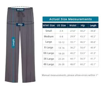 WiWi Mens Bamboo Viscose Pajama Pants Soft Lounge Bottoms and Tall Sweatpants Sleep Pant with PocketS-4X, Navy, Small