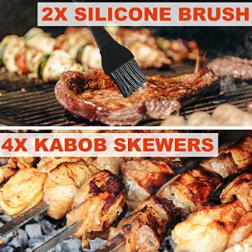 Complete 21PCS BBQ Tool Set with Aluminum Case