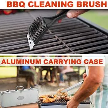Complete 21PCS BBQ Tool Set with Aluminum Case