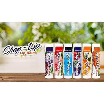 Chap-Lip Lip Balm Vitamin E with Coconut Oil - Lip Moisturizer Treatment - Moisturizing, Soothing, & Refreshing, Total Hydration Treatment & Lip Therapy - Assortment of 6 Refreshing Flavors, 48 Count
