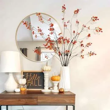 Elegant Krissing 3 Pcs Fall Greenery Stems for Home Decor