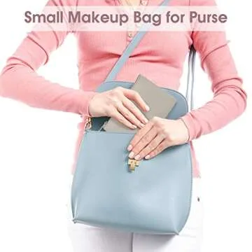 Narwey Small Makeup Bag for Travel and Everyday Use