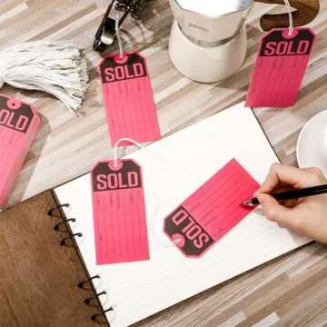 Skyygemm 800 Pcs Vibrant Sold Tags for Retail Display