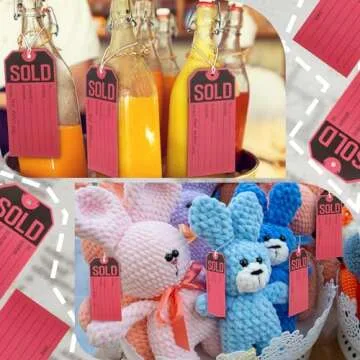 Skyygemm 800 Pcs Vibrant Sold Tags for Retail Display