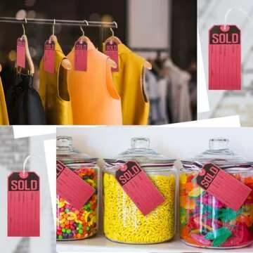 Skyygemm 800 Pcs Vibrant Sold Tags for Retail Display