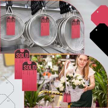 Skyygemm 800 Pcs Vibrant Sold Tags for Retail Display