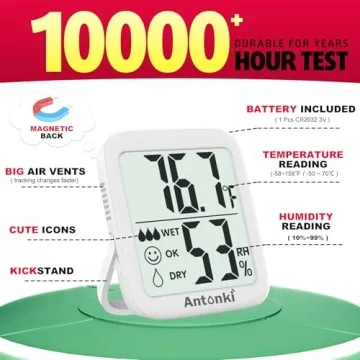 Antonki 2 Pack Thermometer & Hygrometer