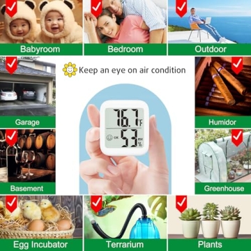 Antonki 2 Pack Thermometer & Hygrometer