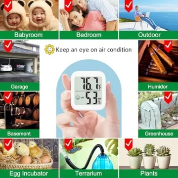 Antonki 2 Pack Thermometer & Hygrometer