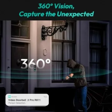 BOTSLAB Video Doorbell Camera with 5MP and 180° View