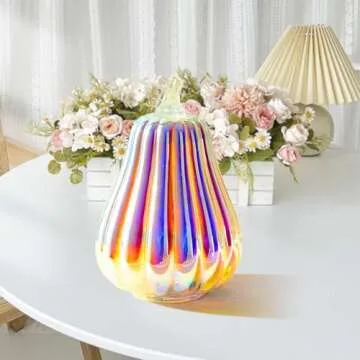 Romingo Lighted LED Mercury Glass Pumpkin with Timer