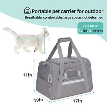 Echohana Pet Carriers for Medium Cats - Perfect for Travel, Airline Approved!