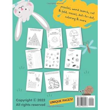Easter Activity Book for Kids 4-6: A lot of fun with original and unique Mazes, Coloring, Word Searc...