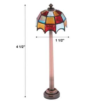 Mini Dollhouse Tiffany Lamp | LED Lighting for Decor