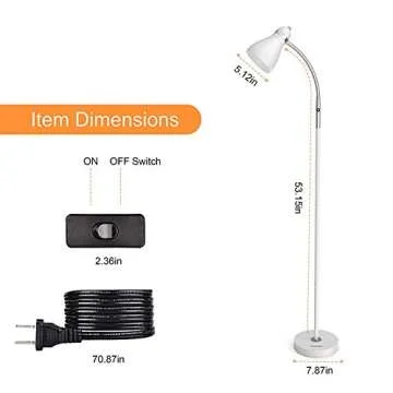 LEPOWER Floor Lamp - Adjustable Gooseneck With Heavy Base