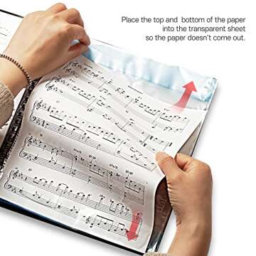 MECCALINE Sheet Music Folder - Stylish 80 Pages Organizer