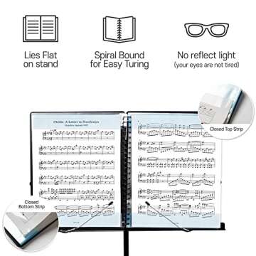 MECCALINE Sheet Music Folder - Stylish 80 Pages Organizer