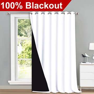 NICETOWN Sound Reducing Room Divider Curtain, Privacy Assured, Full Shading Curtain for Patio Door, ...